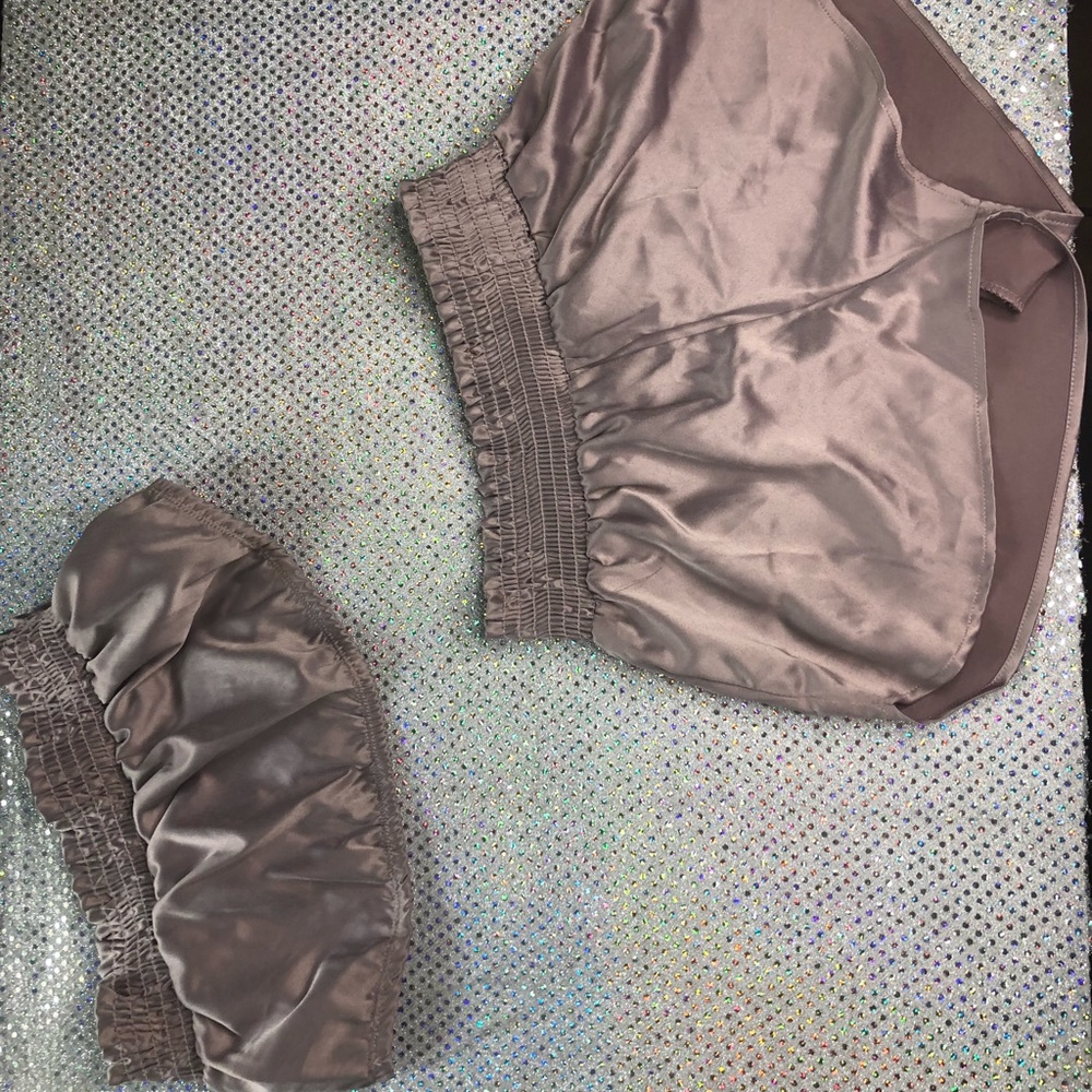 Fashion Nova Satin two-piece set